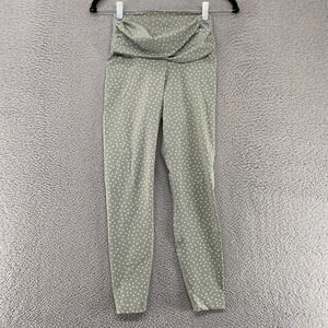 Nike Leggings Womens Small High Rise Twist Waistband Spotted 7/8 Cropped Gray